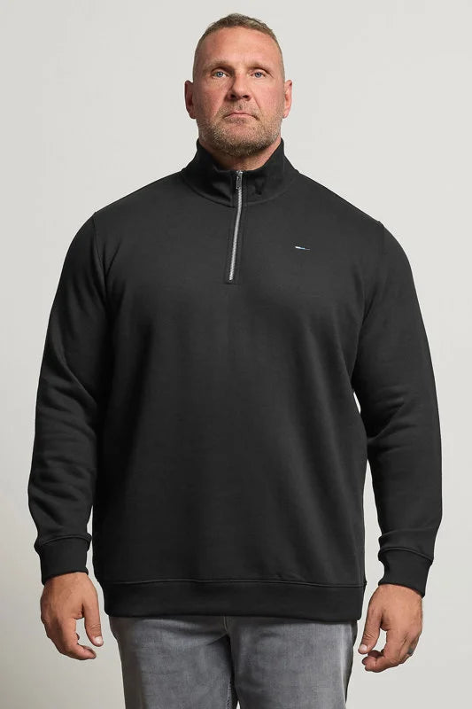 BadRhino Big & Tall Black Half Zip Sweatshirt 3