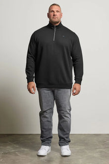 BadRhino Big & Tall Black Half Zip Sweatshirt 1