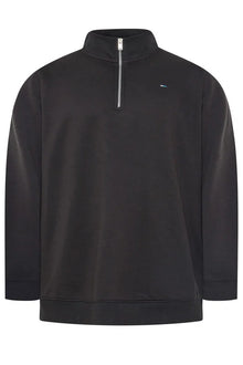 BadRhino Big & Tall Black Half Zip Sweatshirt 5