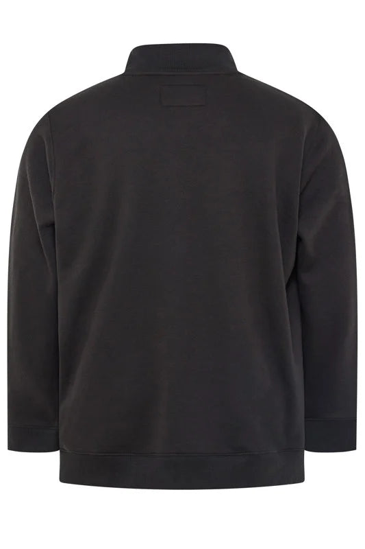 BadRhino Big & Tall Black Half Zip Sweatshirt 6